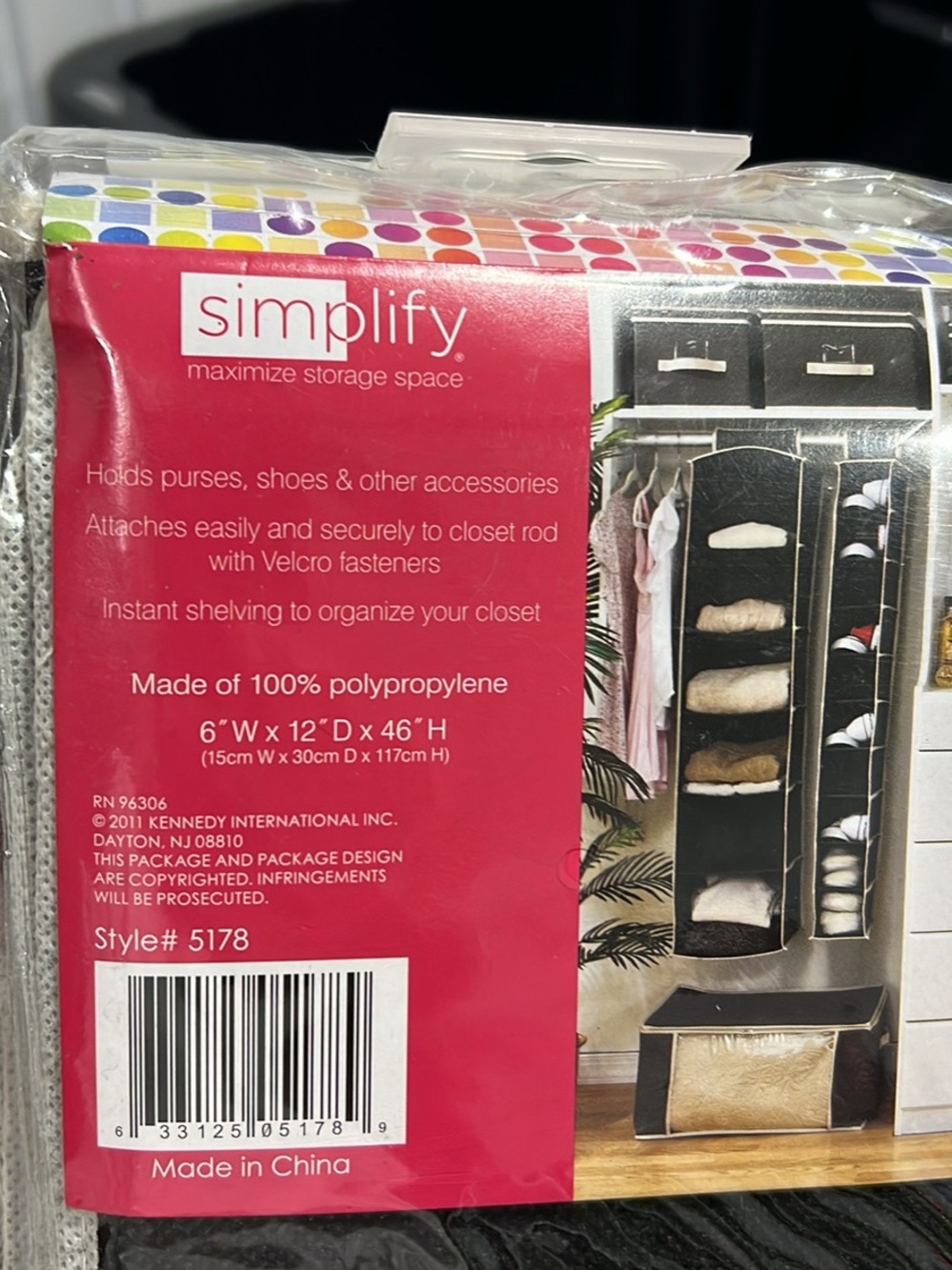 NIB new hanging 10 shelf closet organizer - Picture 2 of 2